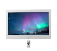 10 inch digital photo frame, metal material photo frame, easy to set up, plug in USB or SD to play directly, gift for friends and family (Color : Silver)