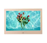 10-inch Digital Photo Frame, Ultra-thin Photo Frame, Supports USB and SD Cards, Suitable for Various Scenarios (Gold 10)