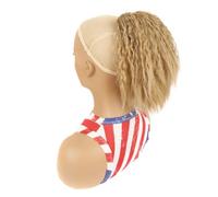 10 Inch Drawstring Ponytail Extension For Black Women,Short Wavy Curly Ponytails Fluffy Natural Looking,Pony Tails Synthetic Hairpiece for Daily Use(16)