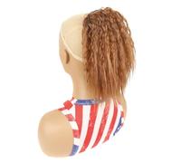 10 inch Drawstring Ponytail Extension for Black Women,Short Wavy Curly Ponytails Fluffy Natural Looking,Pony Tails Synthetic Hairpiece Hair Extension for Daily Use(30)