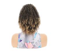 10 Inch Drawstring Ponytail Extension,Kinky Curly Hair for Women,Fluffy Short Afro Pony Tails Synthetic Hairpiece for Daily Use Hair Extension for Daily Use(1BT27)