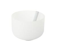 10 inch E Note Frosted Quartz Crystal Singing Bowl for Sound Healing and Therapy Meditation, Heart Chakra Quartz Gift for Meditation Prayer Yoga Relaxation, White