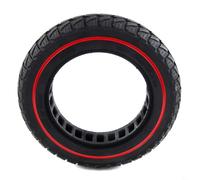 10 Inch Electric Scooter Solid Tyre 10x2.0 Puncture Proof Replacement Tire for Pro Off Road Front Rear Wheel Rubber Scooter Tyre Black(Red)
