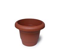 10 Inch Hard Sturdy Plastic Terracotta Plant Flower Vegetable Garden Pot (2, Terracotta)