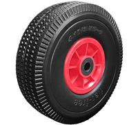 10 Inch Heavy Duty Sack Truck Wheel, Solid Rubber Puncture Proof Hand Trolley Cart Wheels Replacement 4.10/3.50-4 Wheel 1 Inch Bore