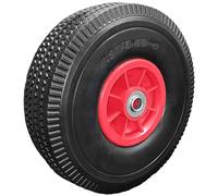 10 Inch Heavy Duty Sack Truck Wheel, Solid Rubber Puncture Proof Hand Trolley Cart Wheels Replacement 4.10/3.50-4 Wheel 20mm Bore with Roller Bearings