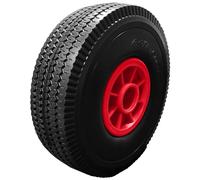 10 Inch Heavy Duty Sack Truck Wheel, Solid Rubber Puncture Proof Hand Trolley Cart Wheels Replacement 4.10/3.50-4 Wheel 35mm Bore (PU69 - 4.10/3.50-4)