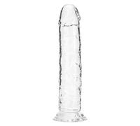 10 Inch Huge Realistic Dildo Big Silicone Dildos Lifelike Giant Penis with Powerful Suction Cups for Hands-Free Play for Vaginal, G Spot, and Anal Play Suitable for Women/Men/Couples (Transparent)