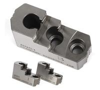 10 Inch Hydraulic Hard Chuck Jaws - 3 Pcs Double Step Steel Lathe Chuck Serrated CNC Hard Lathe Chuck Jaws