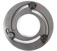 10 Inch Hydraulic Three-jaw Chuck Claw Trimmer, Adjustable Soft Jaw Boring Ring for CNC Lathe Chuck Soft Top Jaws Bore Repair Claw Device Silver,10in