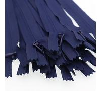10 Inch Invisible Zipper, Close End Nylon Hidden Zipper for Handmade Garment, Bags, Home Textile, Tailor (30PCS, Navy Blue) YIGUANXIN