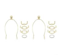 10 Inch Lamp Harp Shade Bracket, Metal Detachable Lampshade Holder With Base Top Plate For Table And Floor Lamps (Gold)