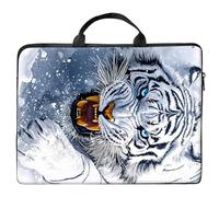 10 inch Laptop Bag for Women & Men - Cute Tiger Pattern Computer Bag with Handle & Zipper Portable Tote Bags Laptop Sleeve Fits 10 inch Laptops Notebook Tablet & Accessorie