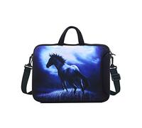 10-Inch Laptop Shoulder Sleeve Case and Tablet Bag for most 9.7" 10" 10.1" 10.2" Ipad/Notebook/eBook/Readers (blue horse)