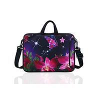10-Inch Laptop Shoulder Sleeve Case and Tablet Bag for most 9.7" 10" 10.1" 10.2" Ipad/Notebook/eBook/Readers (flower)