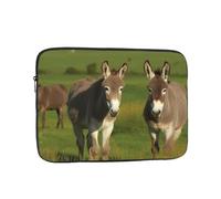 10 Inch Laptop Sleeve Bag Waterproof Shockproof Laptop Case Bag Donkey On Green Meadow Computer Skin Bags Lightweight Tablet Carrying Case