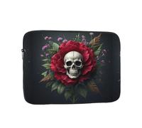 10 Inch Laptop Sleeve Bag Waterproof Shockproof Laptop Case Bag Floral Skeleton Roses in Bloom Computer Skin Bags Lightweight Tablet Carrying Case