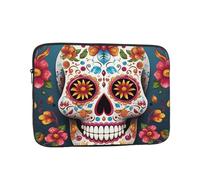 10 Inch Laptop Sleeve Bag Waterproof Shockproof Laptop Case Bags Colorful Sugar Skull Computer Skin Bags Lightweight Tablet Carrying Case
