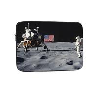 10 Inch Laptop Sleeve, Soft Protective Case With Astronaut On The Moon Print,Slim Lightweight Bag Specially Compatible With 10 Inch Macbook, Fits Some Pc Notebook