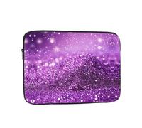 10 Inch Laptop Sleeve, Soft Protective Case With Sparkling Purple Glitter Print,Slim Lightweight Bag Specially Compatible With 10 Inch Macbook, Fits Some Pc Notebook