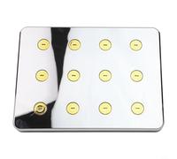 10-inch Large Rain Shower Head with Pressurized Anti-Blocking System, 360° Rotatable Top & Standard 4-Point Interface for Bathroom, ABS Materi(Silver)