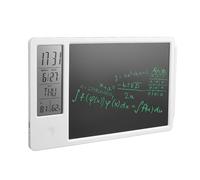 10 Inch LCD Writing Tablet with Clock, Calendar & Temperature Display - Rechargeable Electronic Notepad, Erasable & Reusable, 3-6 Months Battery Life, for Home & Office (White)