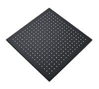 10-Inch LED Rainfall Shower Head - Black Chrome Finish Modern Bathroom Fixture Adjustable Flow Easy Installation Luxurious Top Over Sprayer Premium Shower Replacement