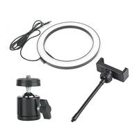 10 Inch LED Ring Light, 2400-3000LM 12W Wireless Fill Lamp with Phone Clamp, 3 Color Modes & 10 Brightness Levels for Live Broadcast, Makeup, Vlog, Selfie Lighting