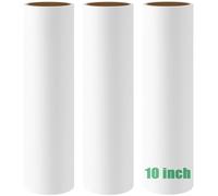 10 inch Mega Lint Roller Refills for Evercare Pet Mega Lint Roller and Leo Cleaning Roller, 10'' Wide Extra Sticky Large Roller Refill for Removing Pet Hair on Floor Carpet, 3 Pack Total 180 Sheets