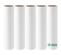 10 inch Mega Lint Roller Refills Only, Extra Large Sticky Roller Refills Compatible with Evercare Layers Leo MegaClean Smart Design Floor Lint Rollers, 60 Sheets/Roll Pack of 5 Rolls Total 300 Sheets