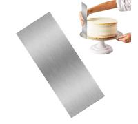 10 Inch Metal Cake Scraper,Stainless Steel Cake Edge Scraper Frosting Cake Scraper,Double Sided Pattern Edge Stripe Cake Scraper Buttercream Smoother,for Baking Cake Cream Kitchen