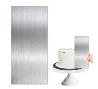 10 Inch Metal Cake Scraper Stainless Steel Cake Smoother Tool Double Sided Patterned Edge Stripe Cake Leveler for Baking Cake Buttercream Kitchen Accessory