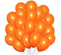 10 Inch Metallic Balloons Shiny Balloons Birthday Party Latex Balloons for Wedding Baby Shower Decorations Orange Color Pack of 50