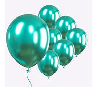 10 Inch Metallic Chrome Latex Balloons Thick Glossy Baby Shower Metal Pearl Balloons Birthday Party Decor Romantic Theme Green Color Pack of 50
