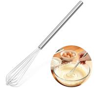 10 Inch Mini Whisk, 304 Stainless Steel Small Wire Whisk for Eggs, Long Handle Skinny Egg Beater for Cooking, Whisking, Blending, Beating, Stirring