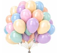 10 Inch Mix Pastel Balloons 100 Pack, Macaron Latex Party Balloon Set for Party Decorations, Mixed Colour Birthday Wedding Arch Garland Supplies for Any Celebration and Events