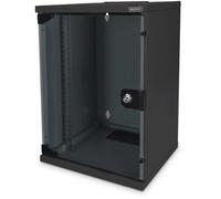 10-inch network set, incl. 9U wall-mounted enclosure, black shelf, PDU, 8-port switch, CAT 6 patch panel