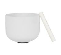 10 Inch Note G Sing Bowl Frosted Quartz Crystal Singing Bowl for Meditation Sound Singing Bowl with Stick