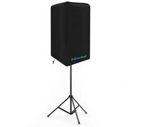 10-Inch PA/DJ Speaker Cover - Black 420D Polyester with Silver UV50 Coating - Water-Resistant, Protective Bag for Stand-Mounted Powered Speakers - Lightweight, Open-Bottom Design (Single Cover)