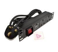 kenable 2 Gang Surge Protected Power Outlet PDU for SOHO 10 inch Data Cabinet 1U