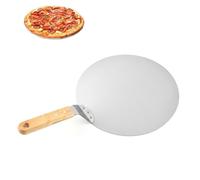 10-Inch Pizza Peel with Wooden Handle - Durable Aluminum Pizza Paddle for Baking, Pizza, Bread, Pastries & Grilling - Lightweight, Compact, Easy Storage,for Baking Handmade Pizza,for Any Outdoor Or In