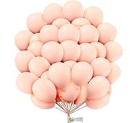 10 Inch Plain Peach Balloons for Party - Latex Birthday, Wedding, Engagement, Baby Shower Decoration - Pack of 100