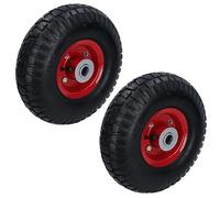 10 Inch Pneumatic Sack Truck Cart Trolley Barrow Wheel 20mm Bore 120kg 2pc