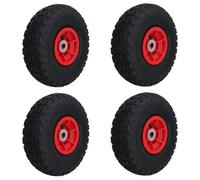 10 Inch Pneumatic Sack Truck Wheel and Tyre Garden Carts 16mm Bore 4pc