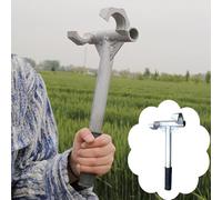 10 inch Post Puller Tool with C-Clamp, Durable Stand up Lasnten form Stake Pullers, Extraction Lifter Equipment for Tent/Backyard/Farm(2.5cm(0.98") dia.)