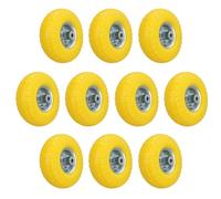 10 Inch Puncture Proof Sack Truck Cart Trolley Wheel 16mm Bore 150kg 10pc