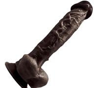 10 Inch Realistic Dildo for Beginners Advanced Lifelike Huge Big Thick Girthy Dildo Strong Suction Cup, Realistic Penis for G-Spot Stimulation Dildos Anal Sex Toys for Women Men and Couples Brown