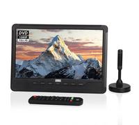 10 Inch Rechargeable Portable Freeview Tv, Dvd, Multimedia Player, Usb Pvr Recorder, Micro Sd Slot, Hdmi In, Av In - August Da383D