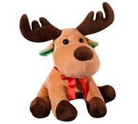 10 Inch Reindeer Christmas Decoration, Cute Plush Doll Stuffed Animal Toy for Girls Boys Party Home Decor