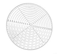 10 Inch Round Center Finder Circle Gauge Woodworking Ruler for Drawing Circles on Wood, Metal, Glass and Plastic with Inch and CM Scales
